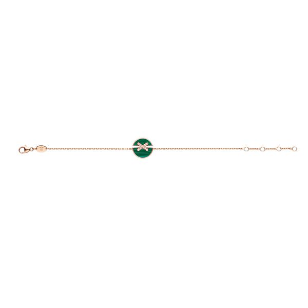 Bracelet Jeux De Liens Harmony en or rose en avec malachite et diamants