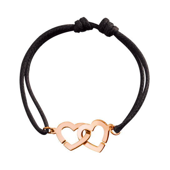 Dinh Van Double Coeurs R13 Rose Gold Cord Bracelet 345105 Front image number 0