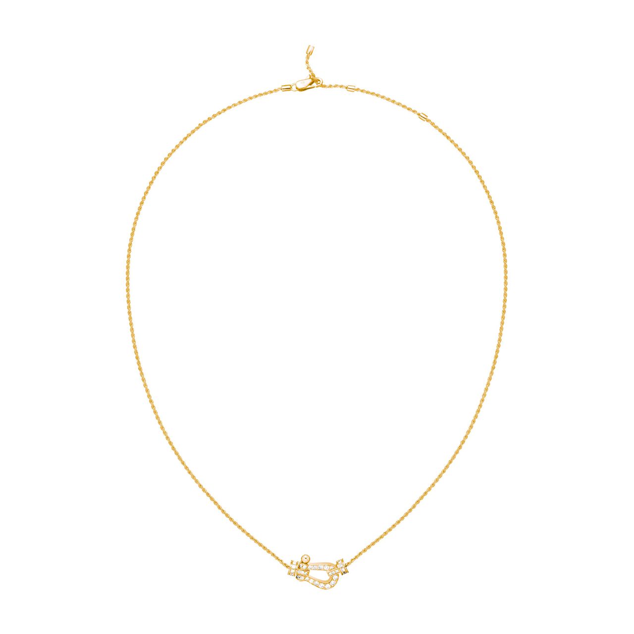 Yellow Gold and Diamond Pavé Pendant image number 1