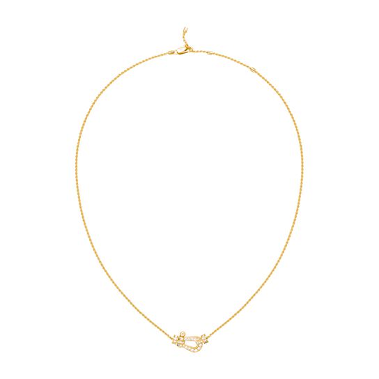 Yellow Gold and Diamond Pavé Pendant image number 1