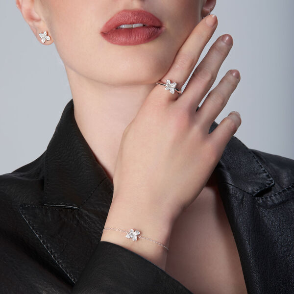 Petit Garden Micro White Gold and Diamond Pav&eacute; Bracelet