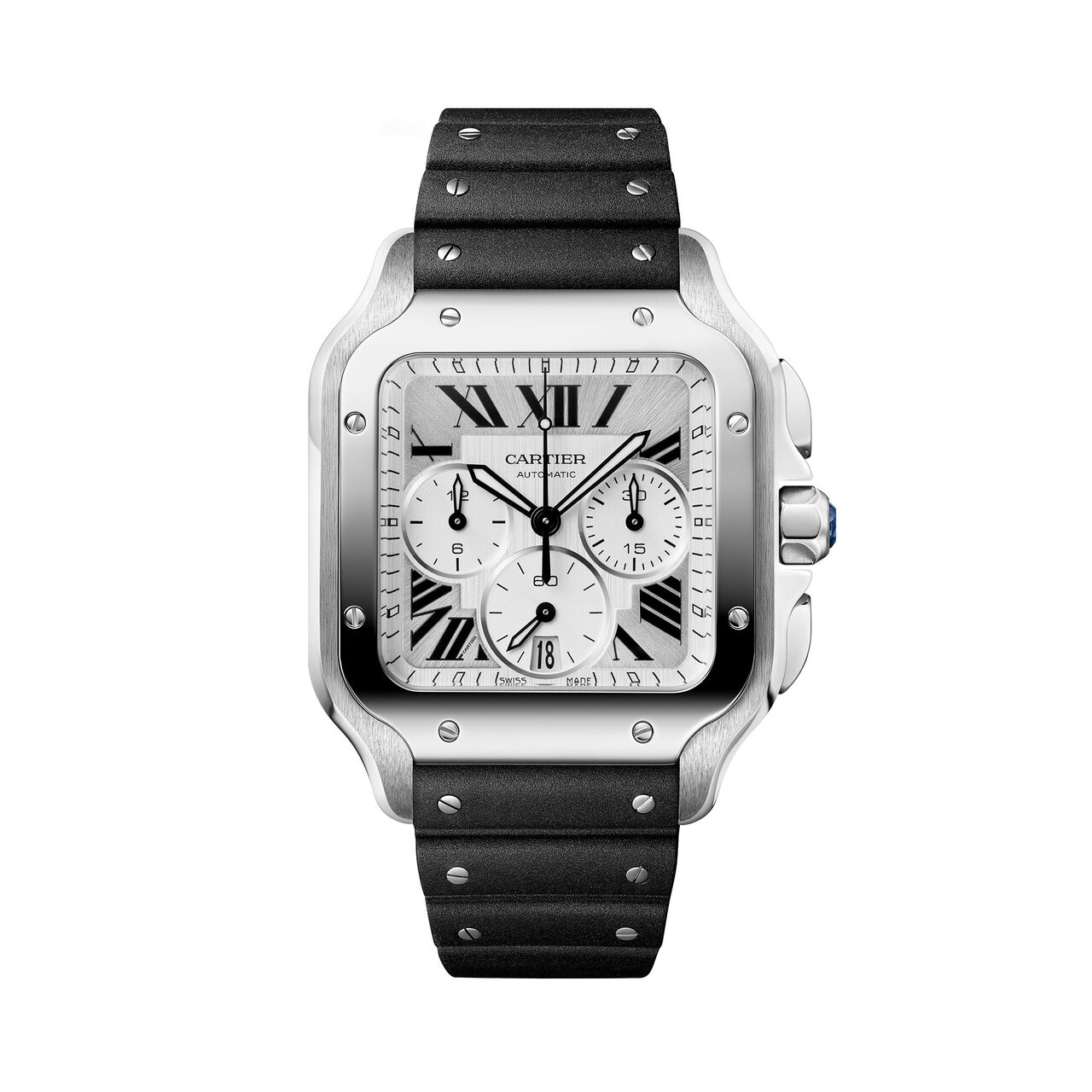 Cartier Santos de Cartier Large Automatic Chronograph 40 mm Stainless Steel WSSA0083 front image number 2
