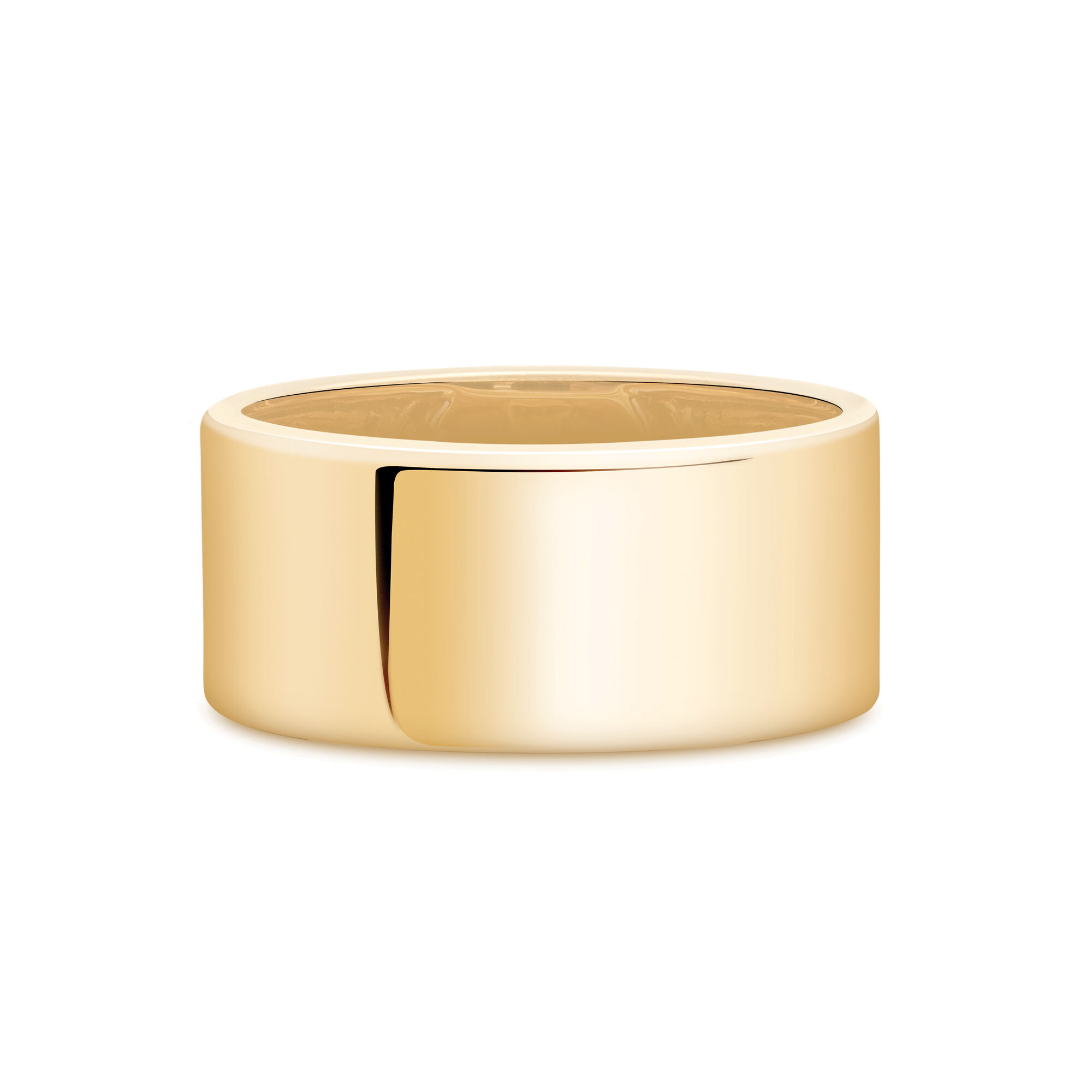 Plain gold band ring top