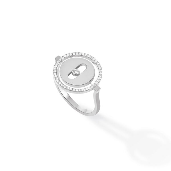 Bague Lucky Move en or blanc avec diamants, petit modèle