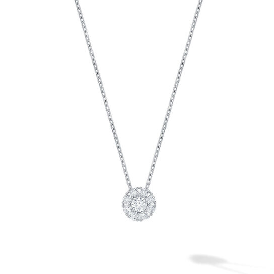 bijoux birks snowflake diamond cluster necklace image number 0