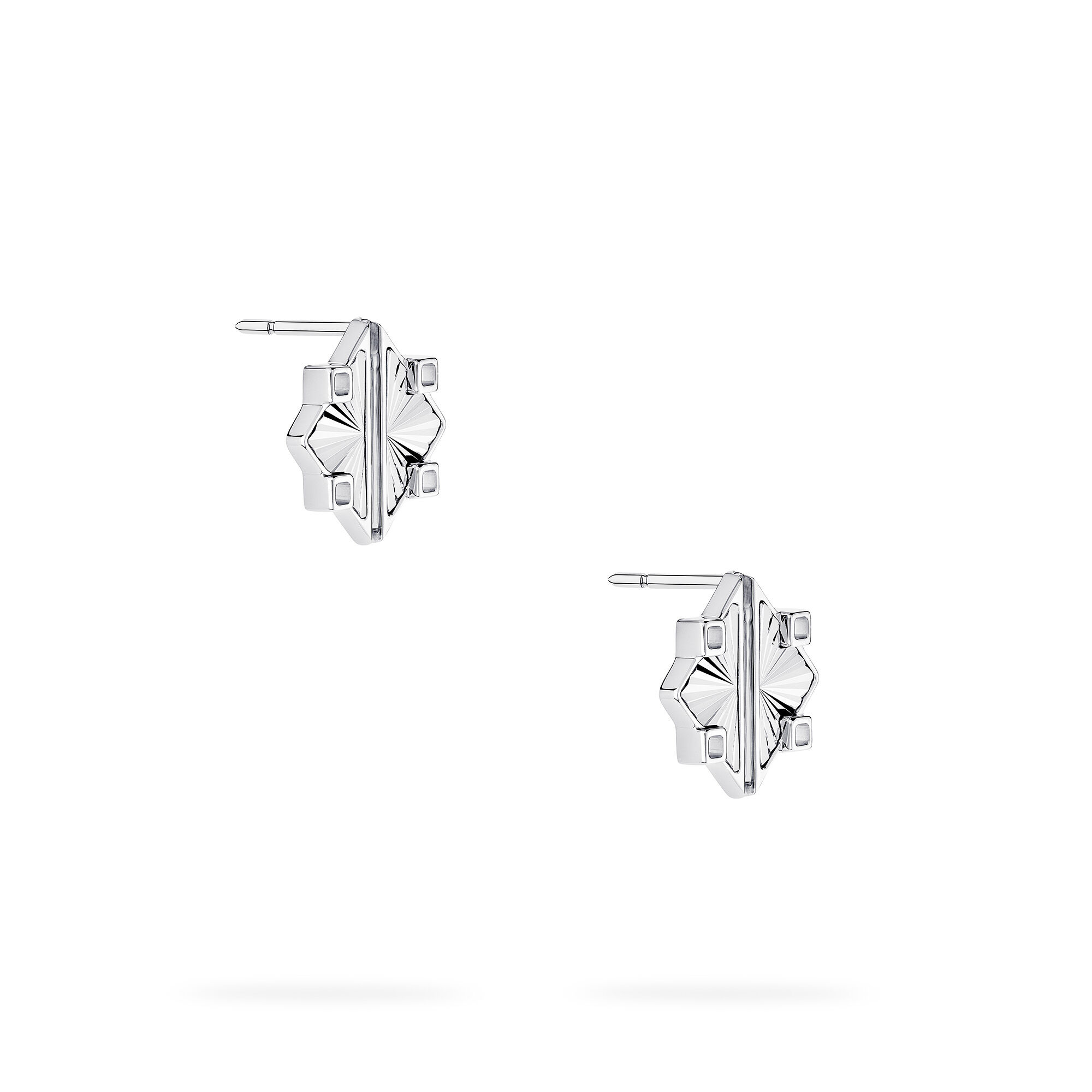 Guilloché Sterling Silver Earrings