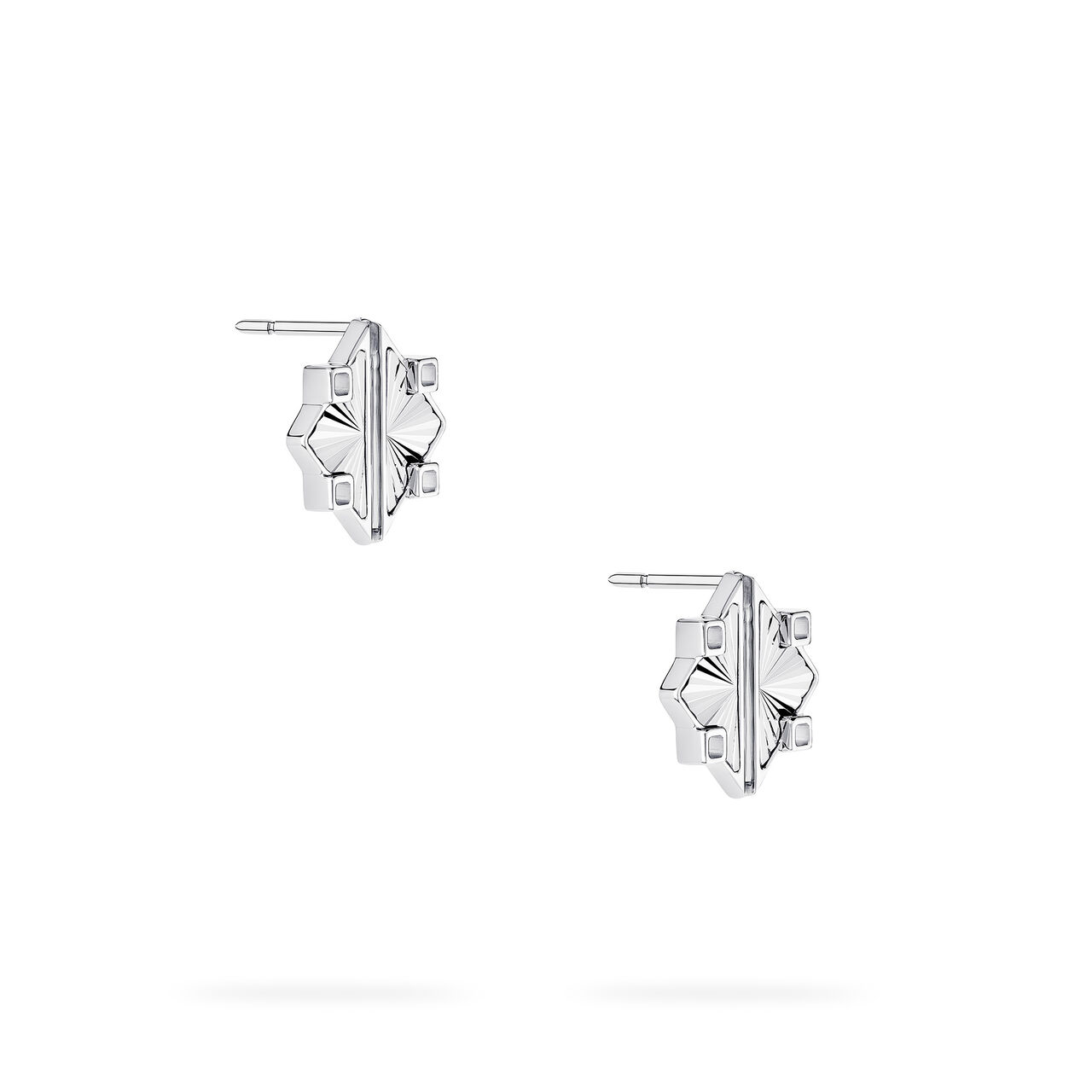 Birks Muse Guilloch&eacute; Sterling Silver Earrings image number 3
