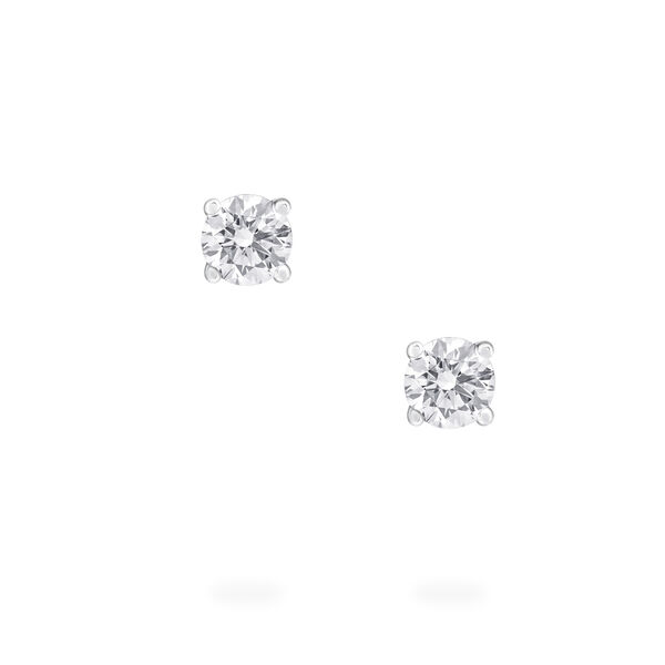 Round Solitaire Diamond Earrings