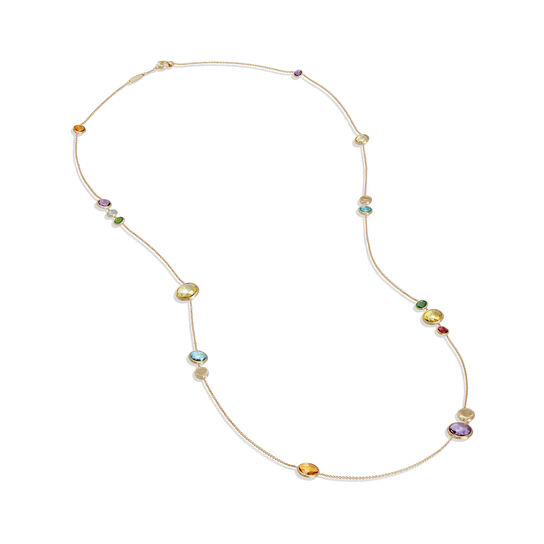 Jaipur Colour Yellow Gold and Semi-Precious Gemstone Sautoir Necklace image number 0