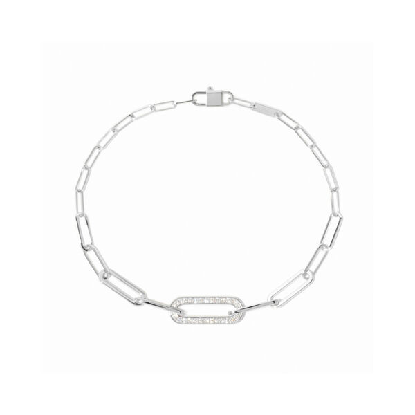 Maillon White Gold and Diamond Pavé Bracelet