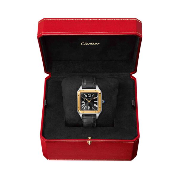 Santos-Dumont Large Model Limited Edition Manual 43 mm Yellow Gold and Stainless Steel