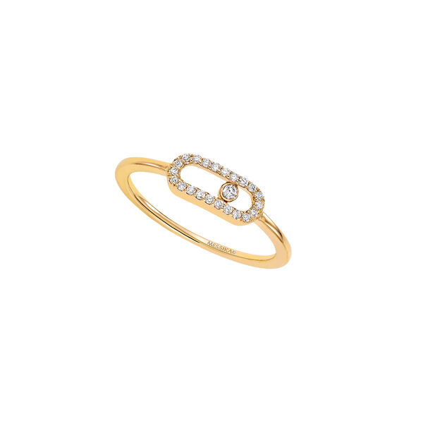 Move Uno Small Yellow Gold and Diamond Ring