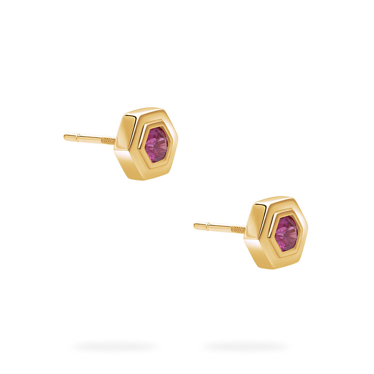 Birks Bee Chic Yellow Gold Birthstone Earrings, Pink Tourmaline image number 2