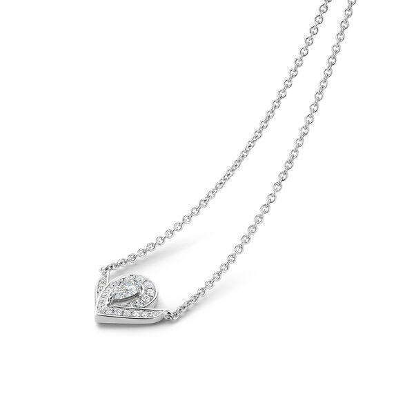 Josephine Aigrette White Gold and Diamond Pavé Pendant