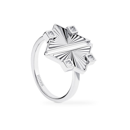 Birks Muse Guilloché Sterling Silver Ring image number 2