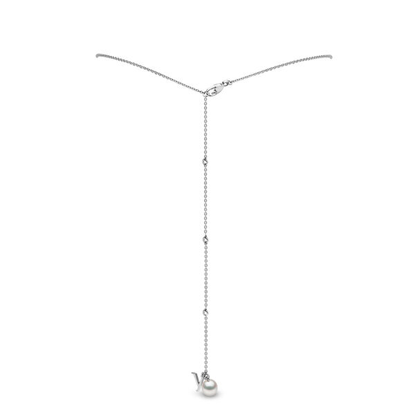 Collier Trend en or blanc avec perles et diamants