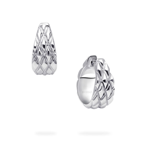 Silver Serpent Hoops, 20MM