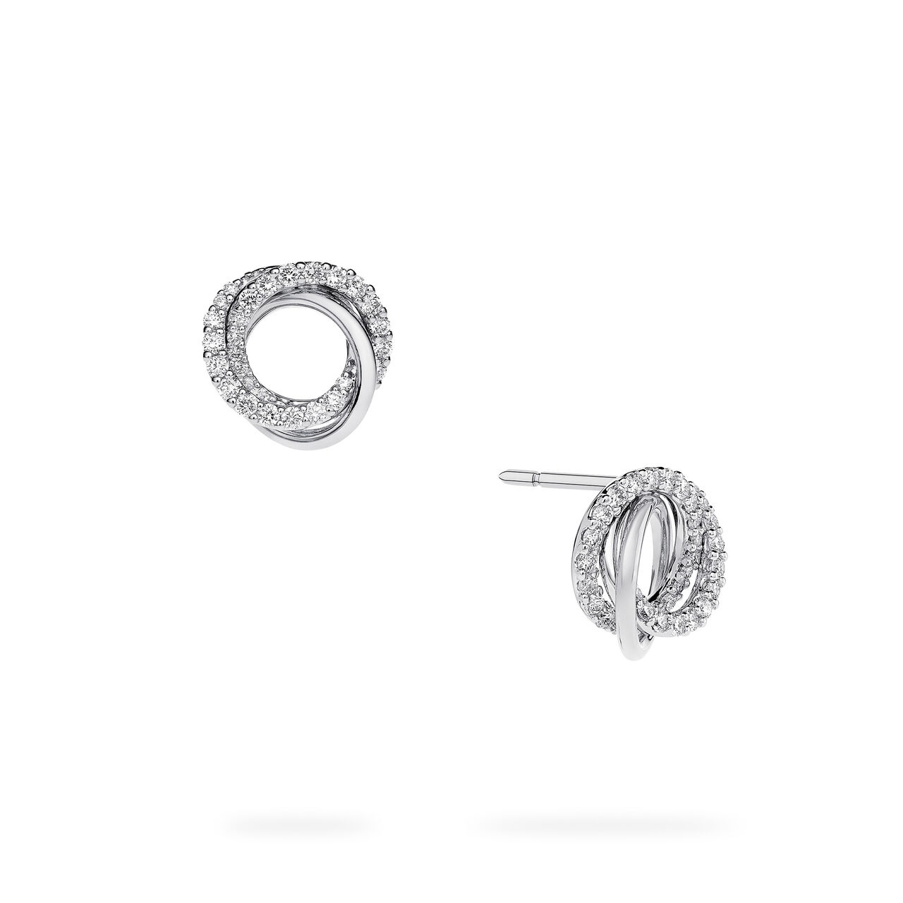 Birks Rosee du Matin Diamond and White Gold Circle Earrings, Small image number 0