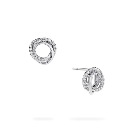 Birks Rosee du Matin Diamond and White Gold Circle Earrings, Small image number 0