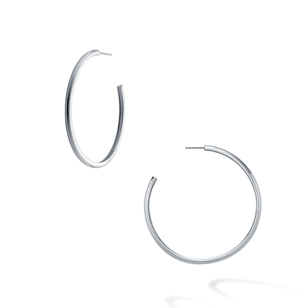 bijoux birks essentials 50mm sterling silver hoop earrings image number 0