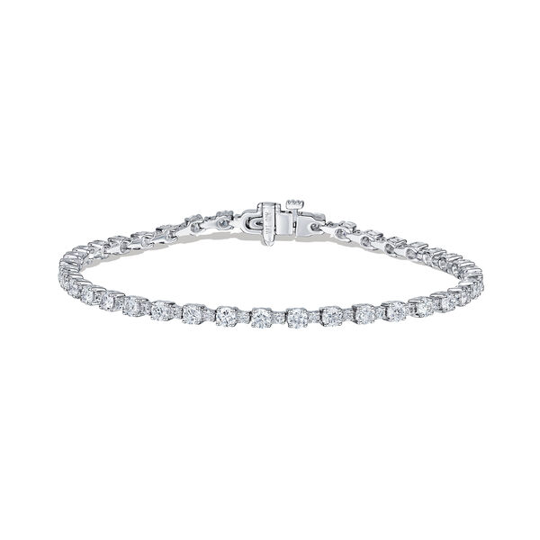Bracelet en or blanc avec diamants