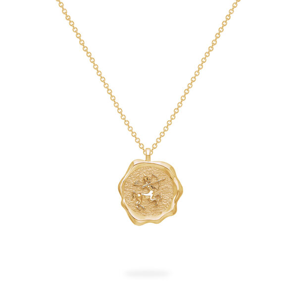 Pendentif Sagittaire du zodiaque en or jaune
