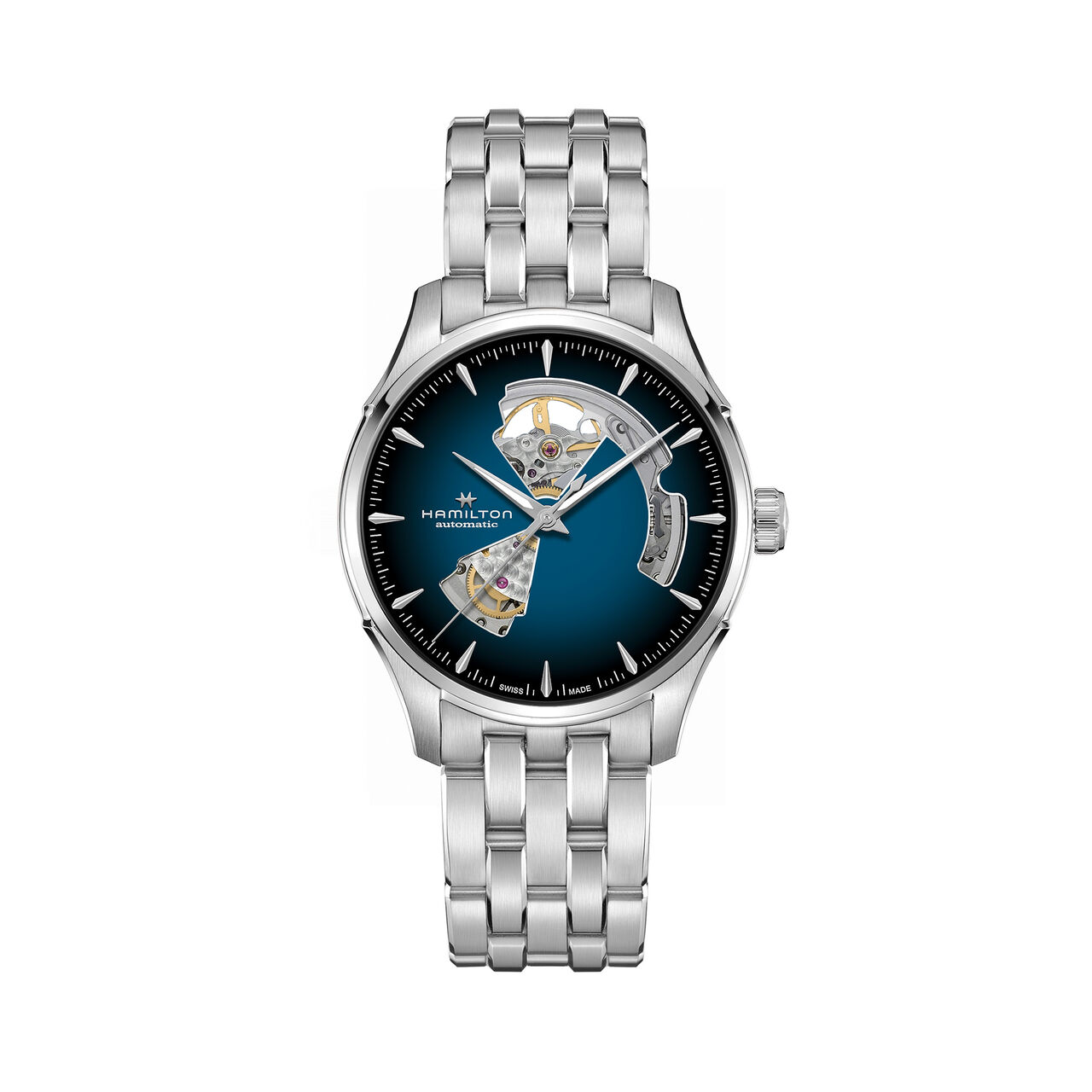 Hamilton Jazzmaster Open Heart 40 mm automatique en acier inoxydable image number 0