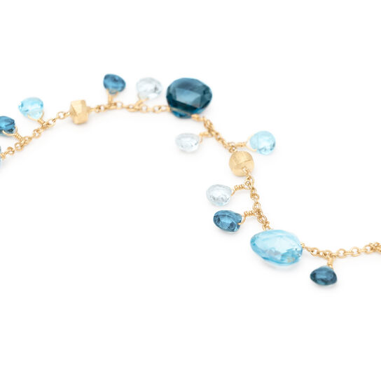 Marco Bicego Paradise Yellow Gold and Blue Topaz Bracelet image number 2
