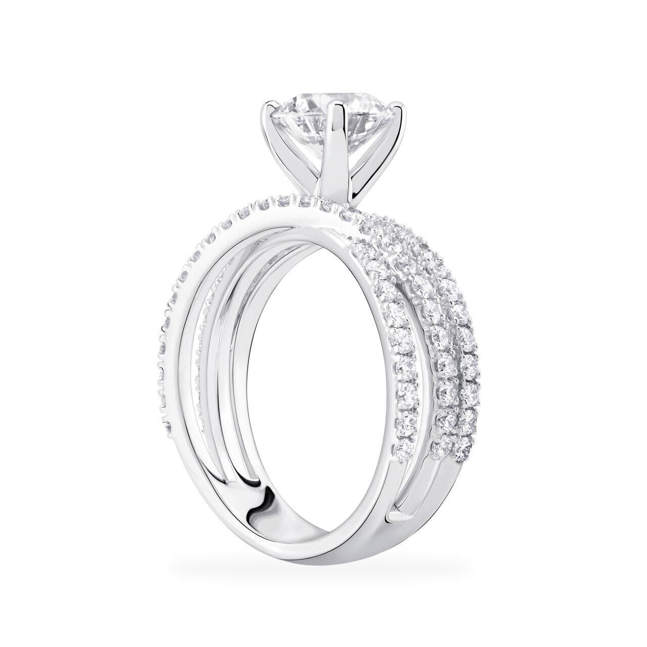 Birks RosÃ©e Du Matin Infinity Round Solitaire Diamond Engagement Ring image number 2