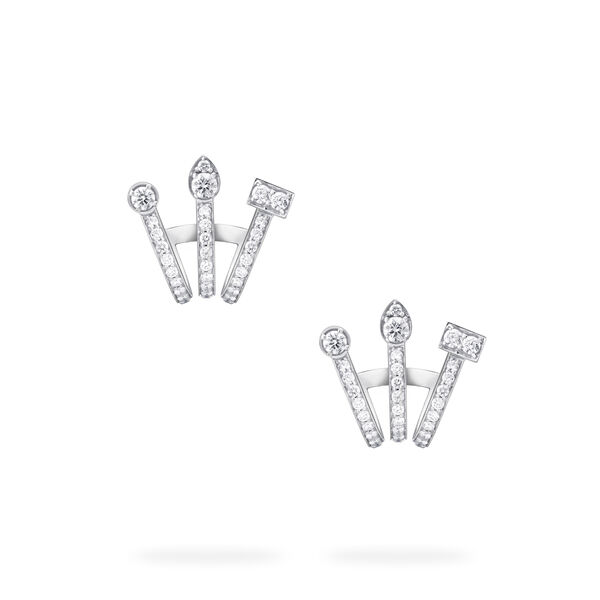 Diamond Triple Hoop Earrings