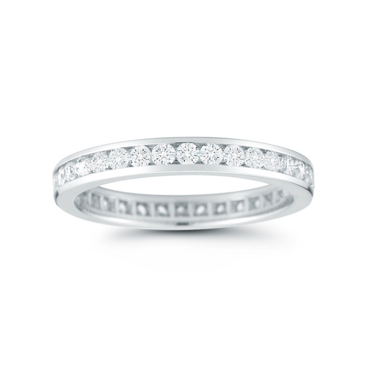 Bijoux Birks White Gold And 0.93Ct Diamond Eternity Wedding Band image number 0