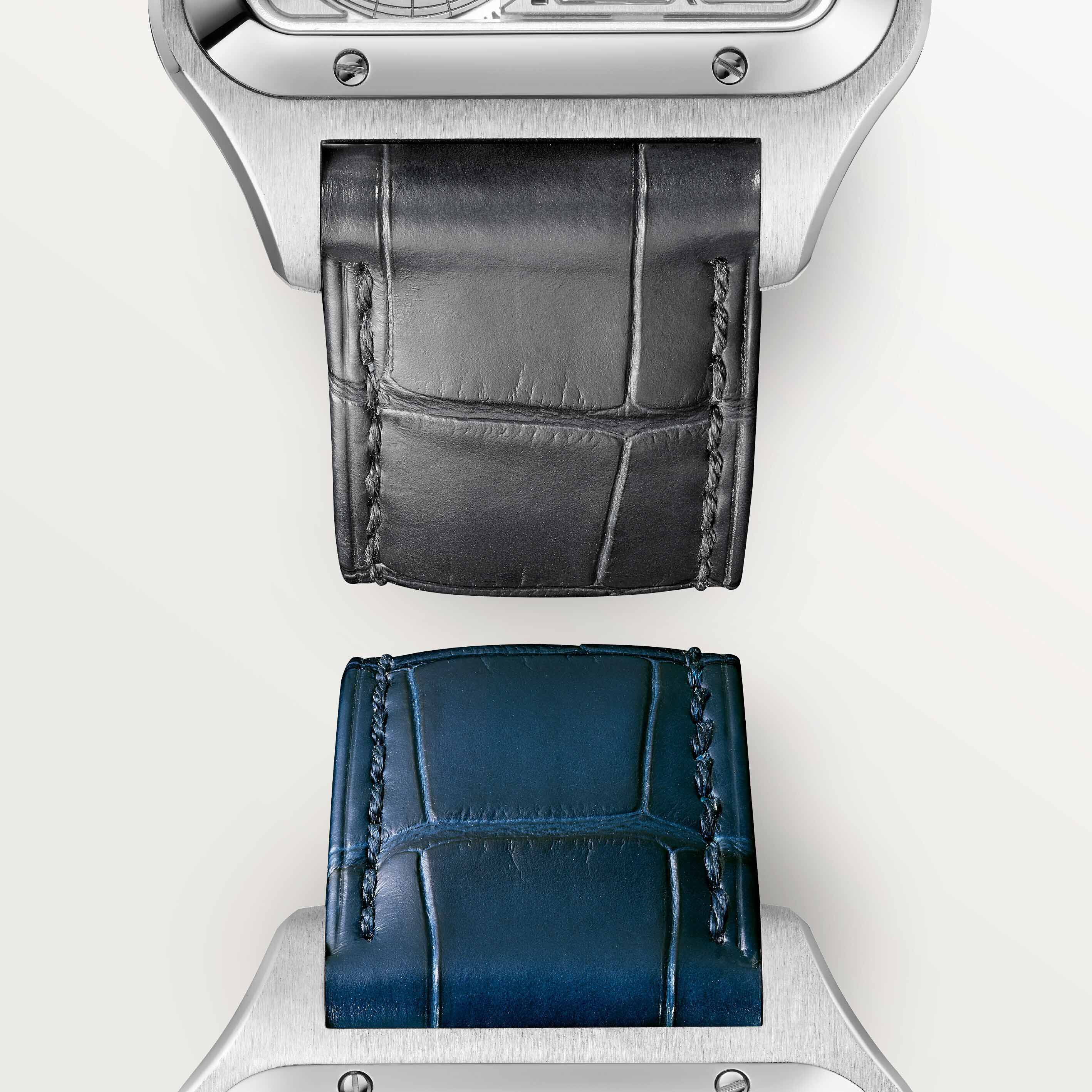 Santos Dumont Large Automatic Skelleton 43 X 31 mm Stainless Steel