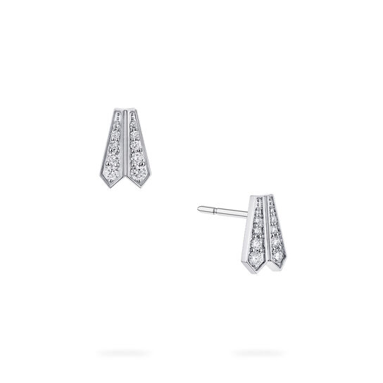 Birks Beekeeper boucles d&rsquo;oreilles en diamants et or blanc image number 0