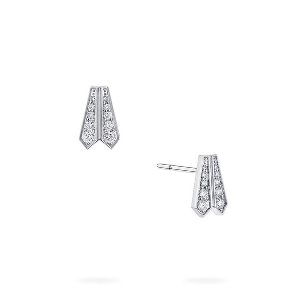 Boucles d&rsquo;oreilles en diamants et or blanc
