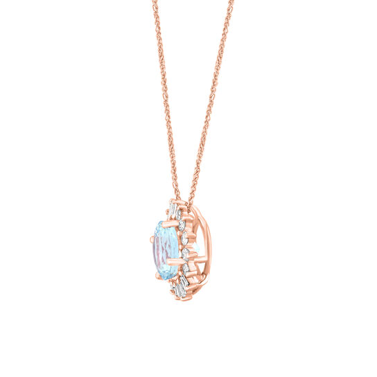 Maison Birks Salon Aquamarine and Diamond Starburst Pendant PIL05878AQ Side image number 1