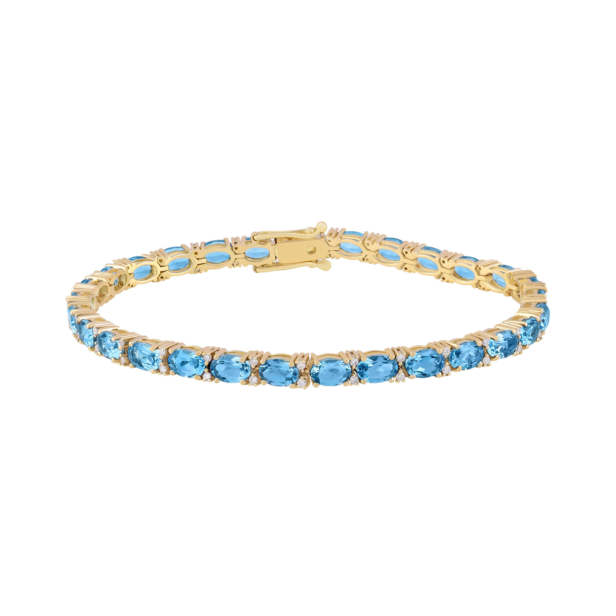 Oval Topaz Line Bracelet