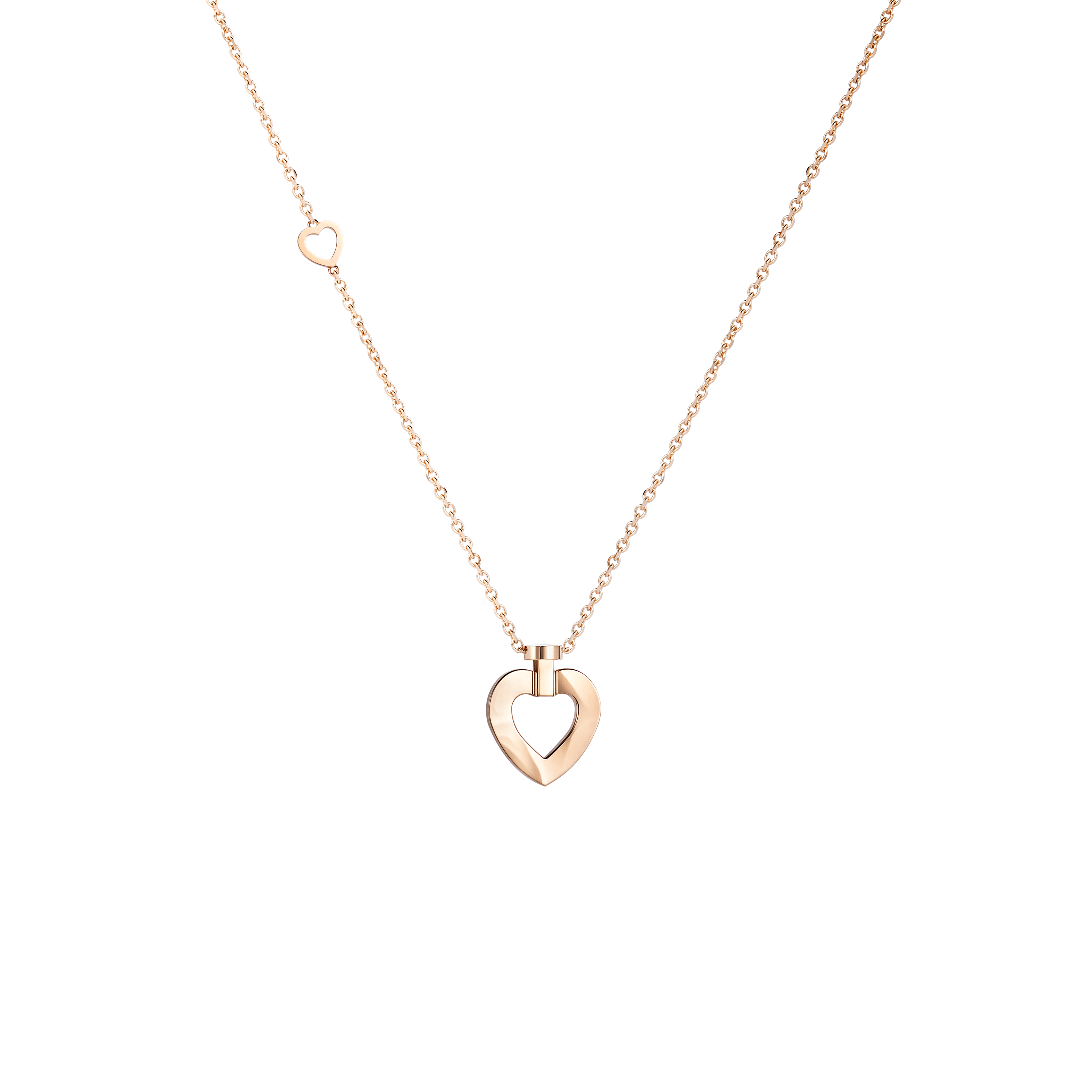 Pretty Woman Sunlight AM♥UR Message Medium Rose Gold and Diamond Pavé Pendant