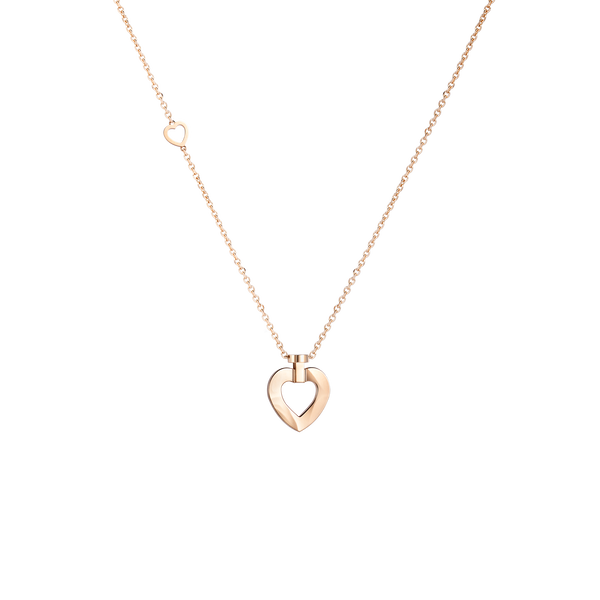 Pendentif Pretty Woman AM♥UR Sunlight Message en or rose avec pavé de diamants, moyen modèle