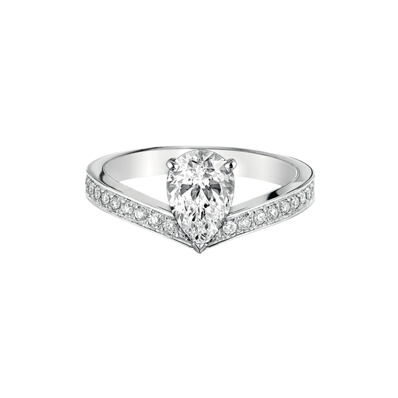 maison birks chaumet josephine aigrette platinum diamond pave solitaire from 1 carat j3oq00 image number 0