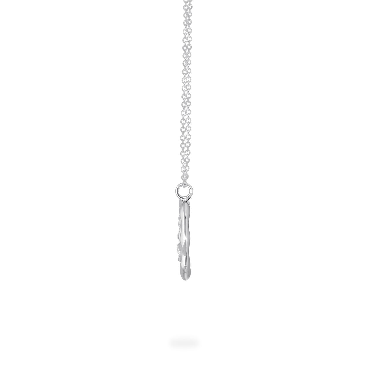 Aquarius Zodiac Sign Silver Pendant Side image number 2