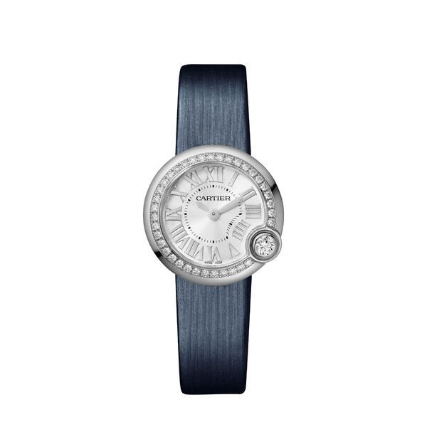 Ballon Blanc de Cartier 26 mm quartz en acier inoxydable et diamants