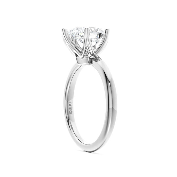 Pear-Cut Solitaire Diamond Engagement Ring in Platinum