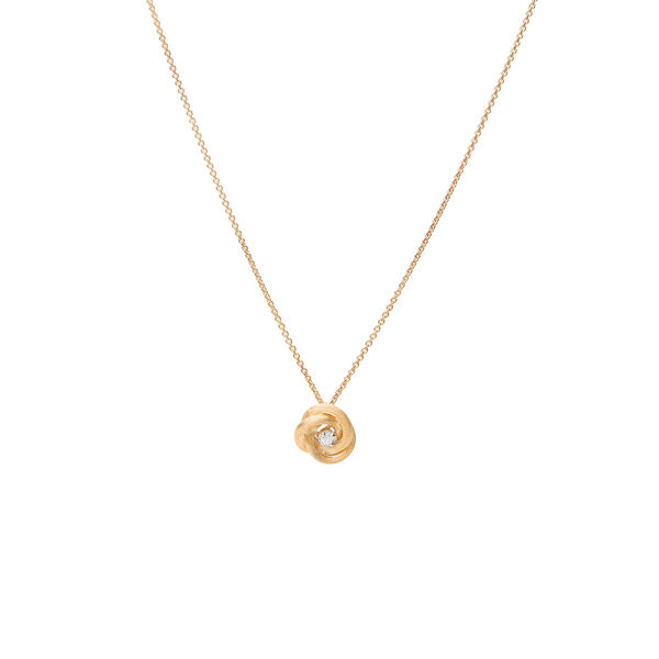 Jaipur Yellow Gold and Diamond Flower Pendant