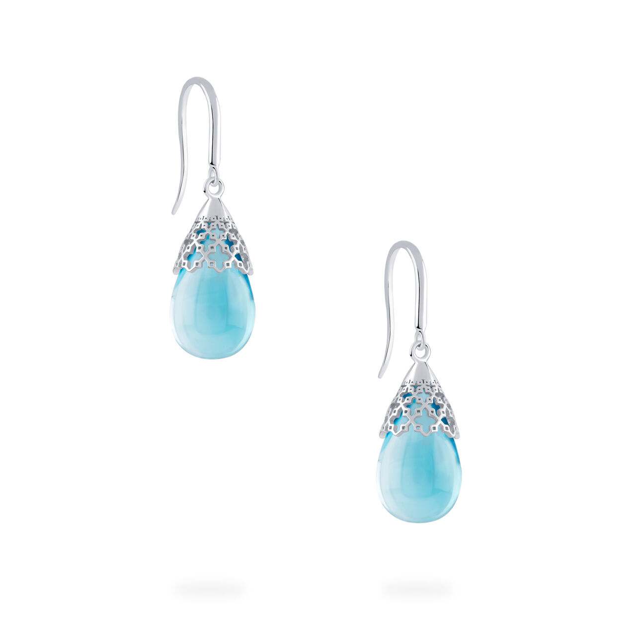 Birks Muse Blue Topaz Tear Drop Earrings image number 3