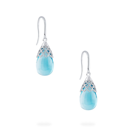 Birks Muse Blue Topaz Tear Drop Earrings image number 3