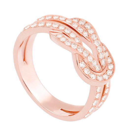 Chance Infinie Medium Rose Gold Diamond Pavé Ring, Angle image number 2
