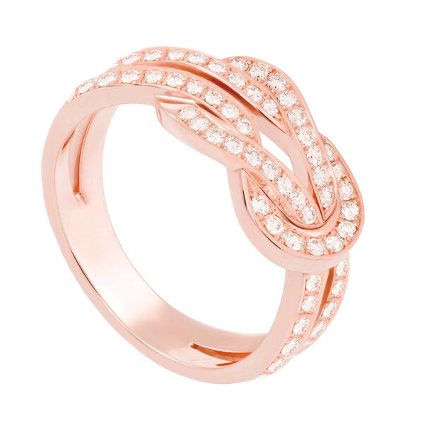Chance Infinie Medium Rose Gold Diamond Pavé Ring