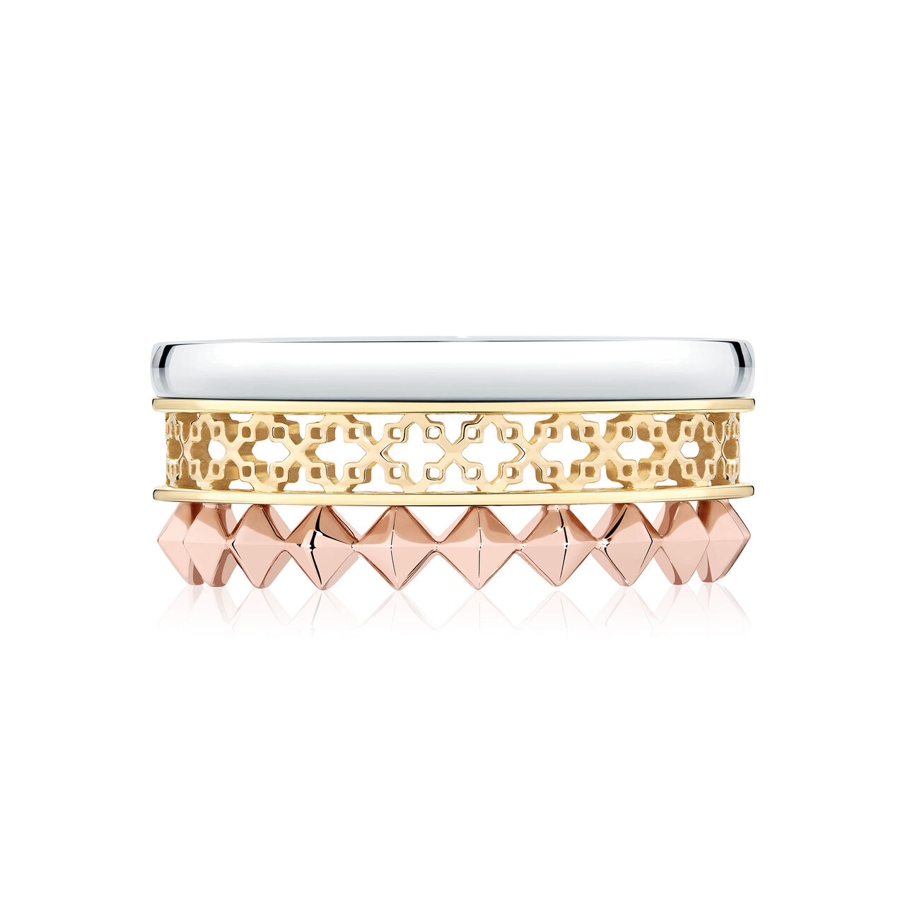 Birks Muse Dare to Dream Tri-Gold Ring image number 0