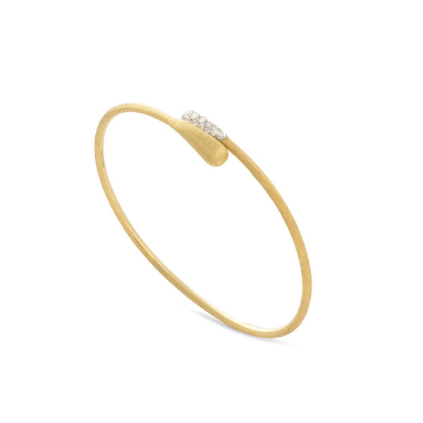 Bracelet jonc Lunaria en or jaune avec diamants