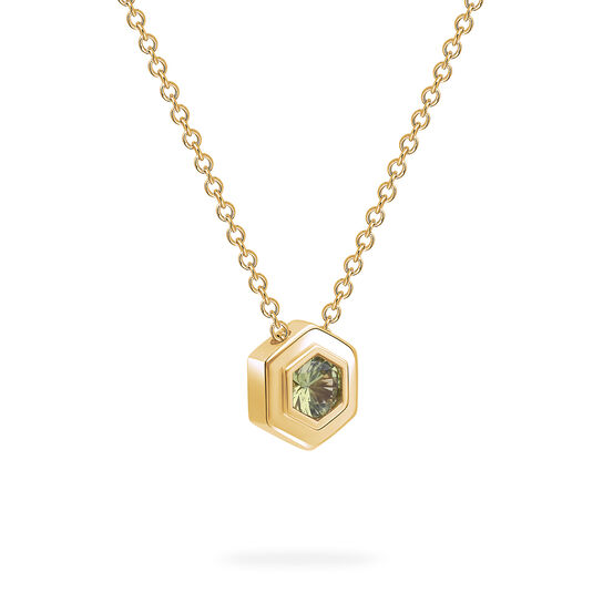 Birks Bee Chic Yellow Gold Birthstone Pendant, Peridot image number 1